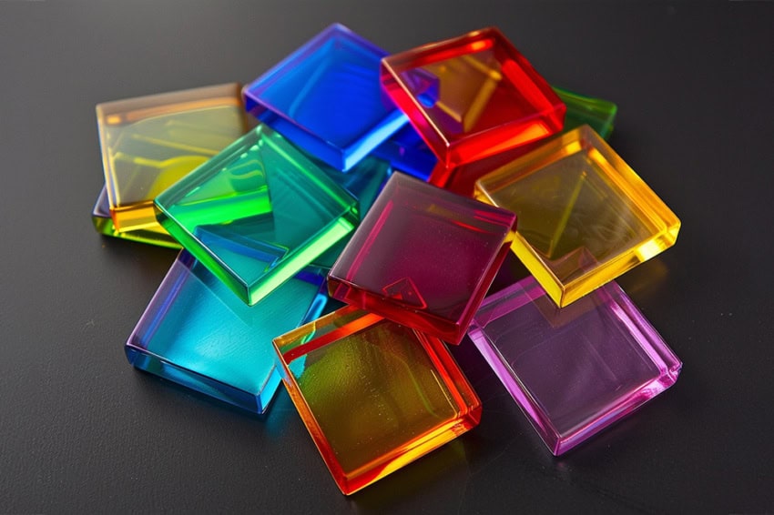Quadrate und Rechtecke aus Acryl