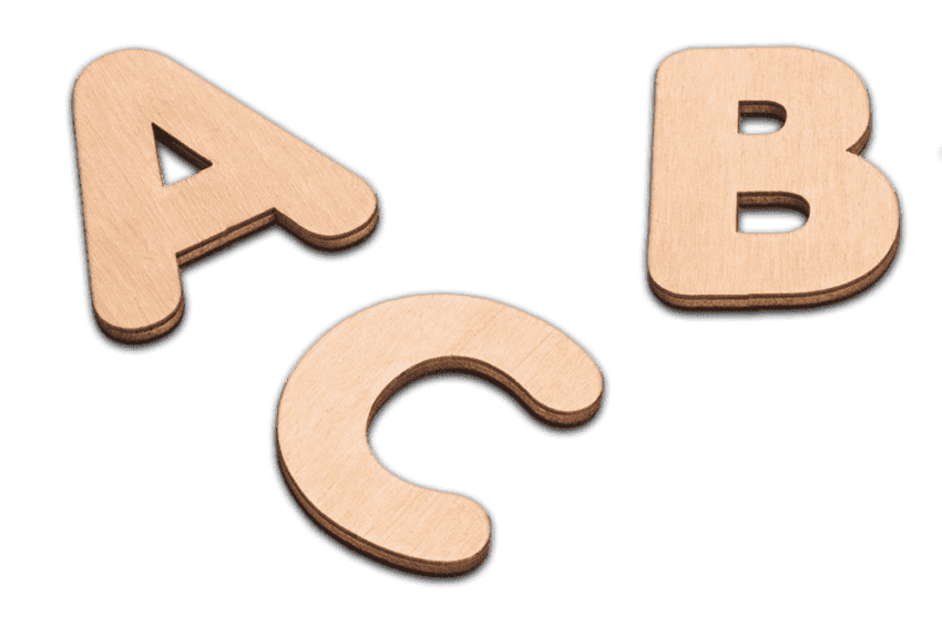 Buchstaben aus Holz
