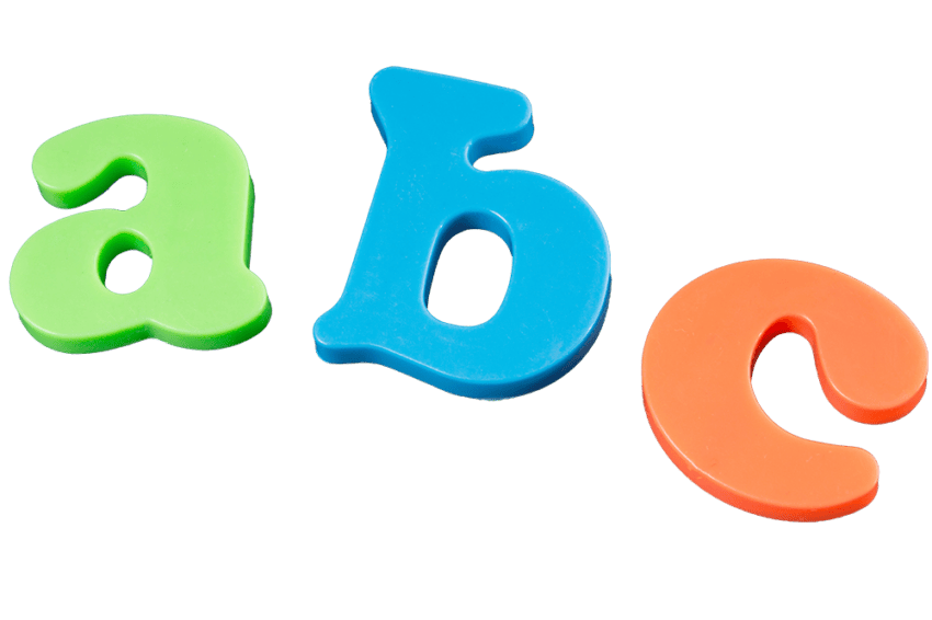 Buchstaben aus Kunststoff